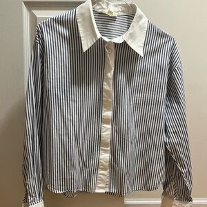 Sandro like style Striped Button-Up Women's Top